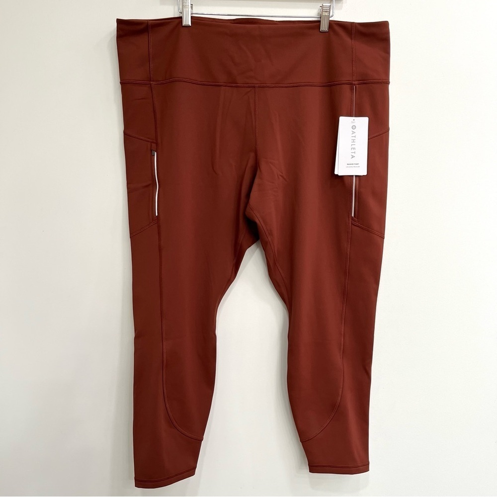 Athleta Rainer Leggings Rust Burnt Orange Plus Size 3X Outdoor Hiking Camping